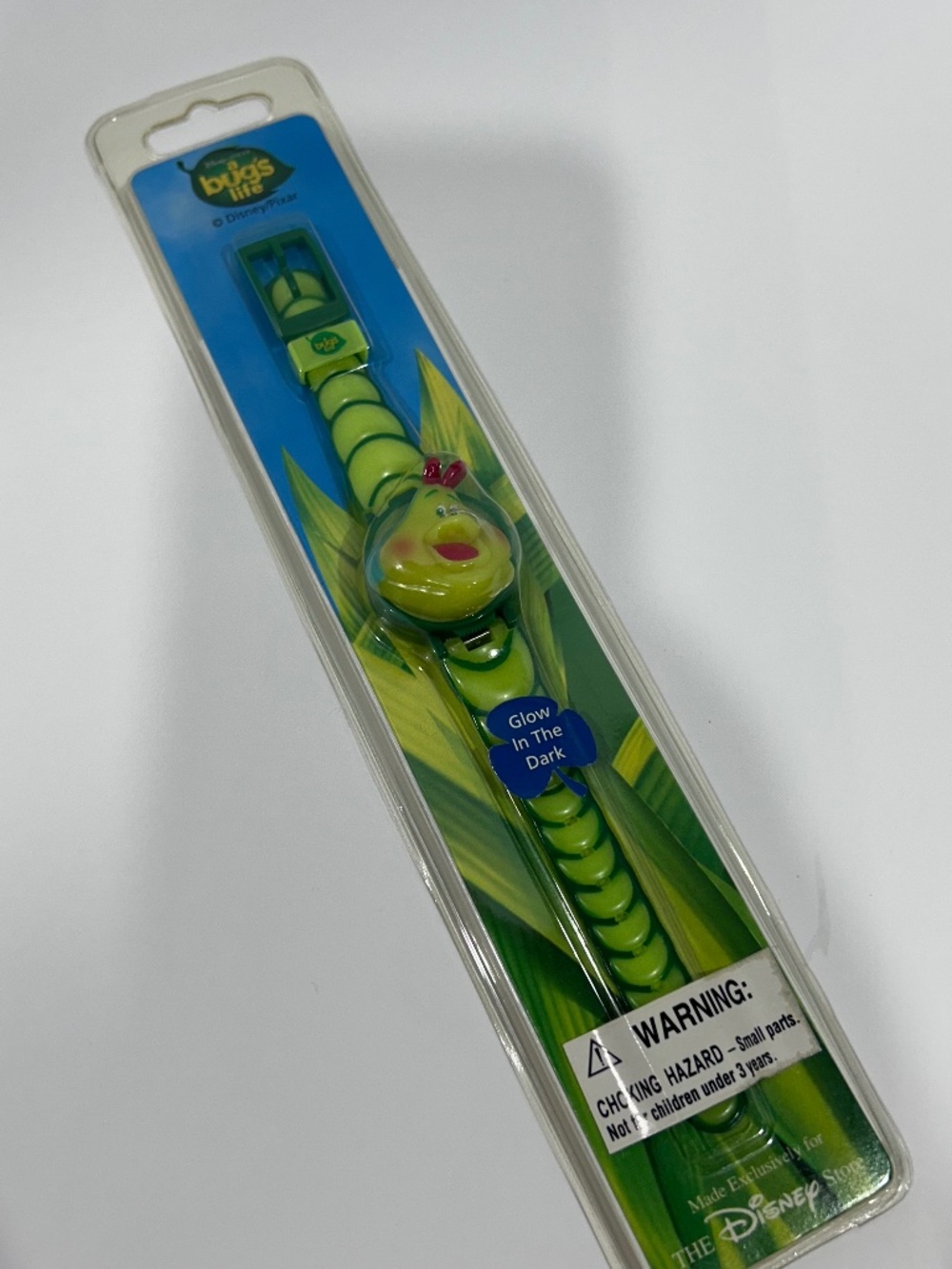A Bugs Life HEIMLICH Pixar/Fantasma Caterpillar Watch Vintage (Glow in the Dark)